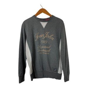 Sean John Gray Crewneck Sweatshirt Size Small Mens 60% Cotton 40% Polyester Logo